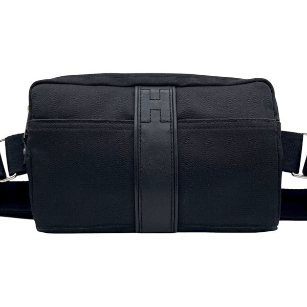 エルメス HERMES アカプルコサンチュール ブラック SV金具 トワル ユニセックス ボディバッグ