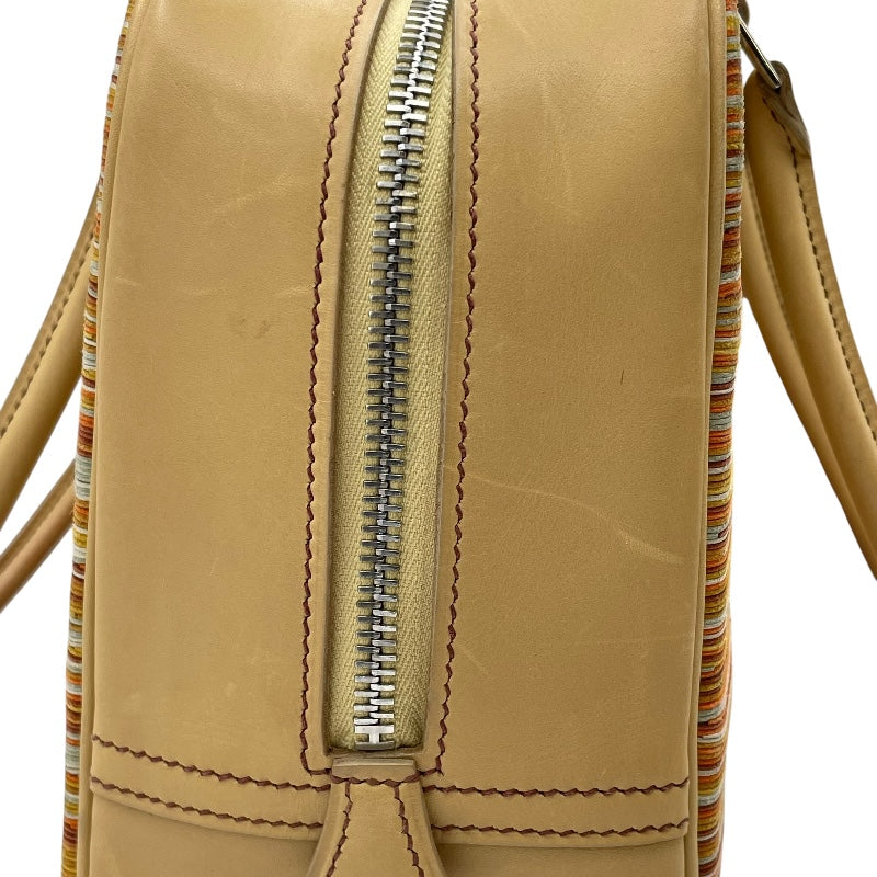 エルメス HERMES プリュム28 ヴィブラート □E刻 オレンジ SV金具 ヴィブラート レディース ハンドバッグ