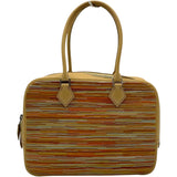 エルメス HERMES プリュム28 ヴィブラート □E刻 オレンジ SV金具 ヴィブラート レディース ハンドバッグ