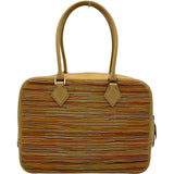 エルメス HERMES プリュム28 ヴィブラート □E刻 オレンジ SV金具 ヴィブラート レディース ハンドバッグ