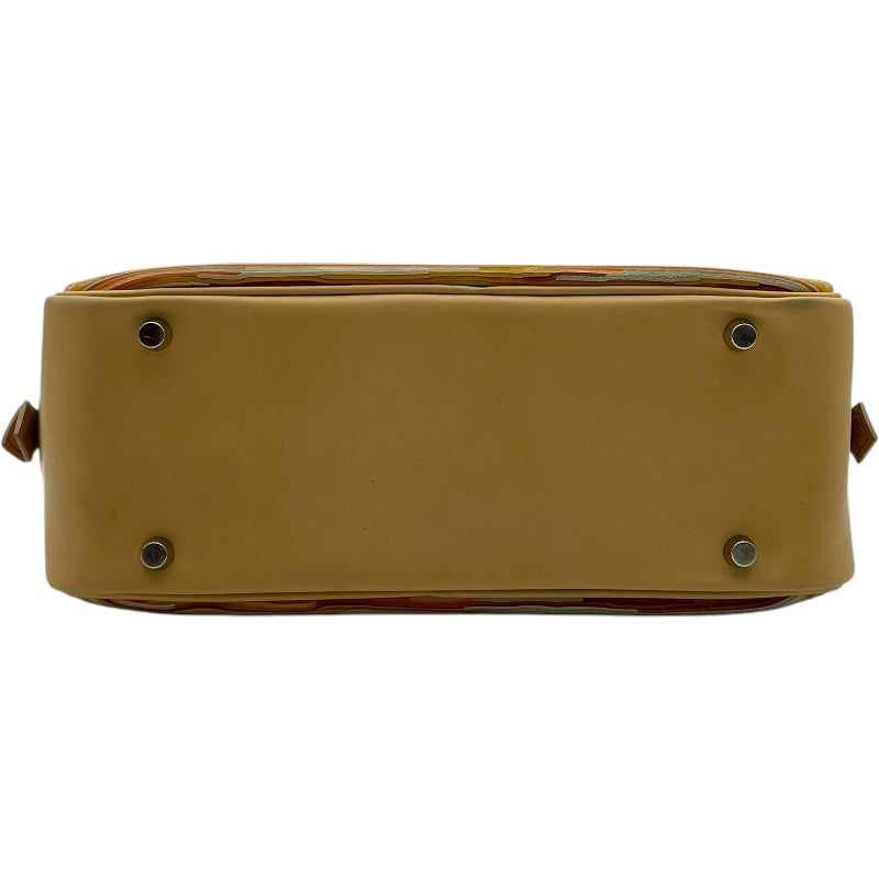 エルメス HERMES プリュム28 ヴィブラート □E刻 オレンジ SV金具 ヴィブラート レディース ハンドバッグ