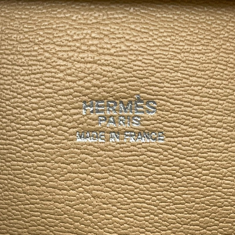 エルメス HERMES プリュム28 ヴィブラート □E刻 オレンジ SV金具 ヴィブラート レディース ハンドバッグ
