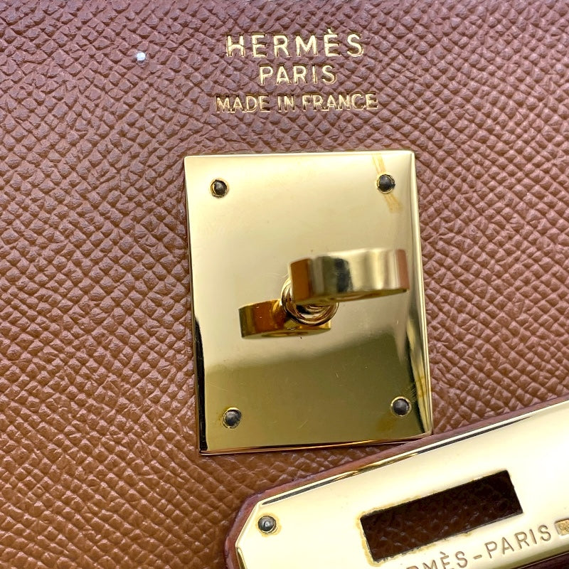 エルメス HERMES ケリー35 内縫い 〇X刻印 ゴールド GD金具 クシュベル レディース ショルダーバッグ