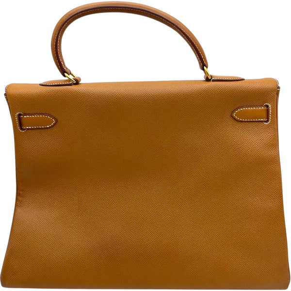 エルメス HERMES ケリー35 内縫い 〇X刻印 ゴールド GD金具 クシュベル レディース ショルダーバッグ