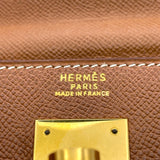 エルメス HERMES ケリー32 内縫い 〇W刻印 ゴールド GD金具 クシュベル レディース ショルダーバッグ