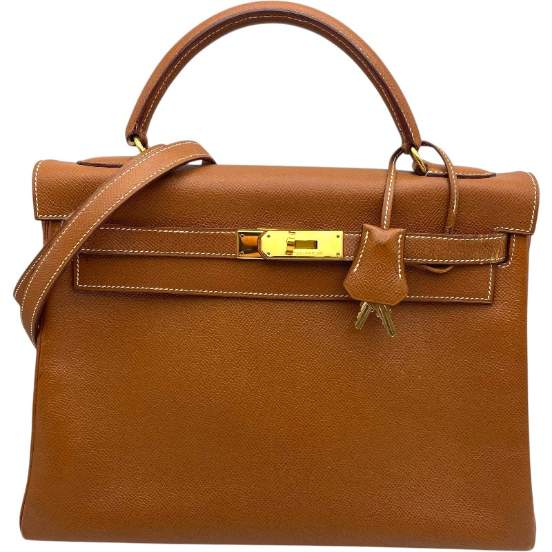 エルメス HERMES ケリー32 内縫い 〇W刻印 ゴールド GD金具 クシュベル レディース ショルダーバッグ