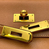 エルメス HERMES ケリー32 内縫い 〇W刻印 ゴールド GD金具 クシュベル レディース ショルダーバッグ