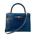 エルメス HERMES ケリー28 外縫い ▢L刻 コルヴェール シルバー金具 ボックスカーフ レディース ハンドバッグ