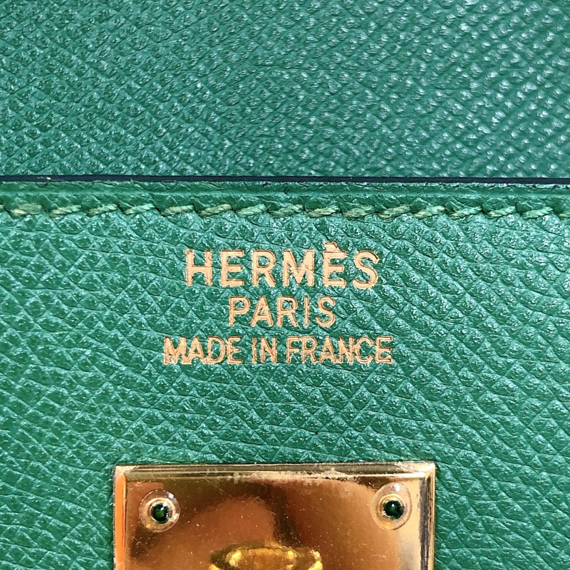 エルメス HERMES バーキン40 □G刻印 （2003年製） ヴェール　ゴールド金具 クシュベル レディース ハンドバッグ