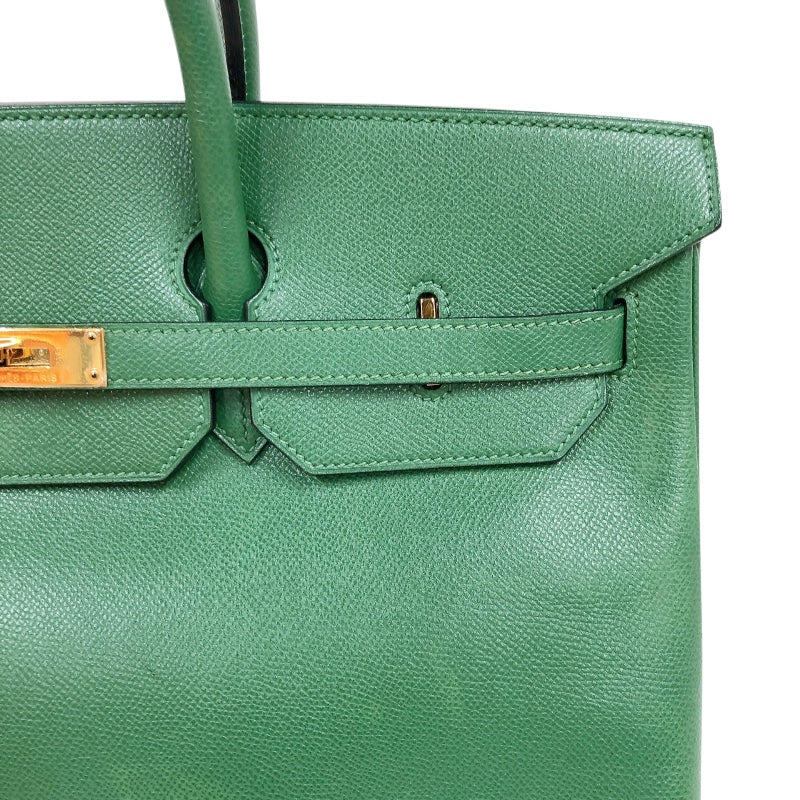 エルメス HERMES バーキン40 □G刻印 （2003年製） ヴェール　ゴールド金具 クシュベル レディース ハンドバッグ