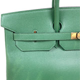 エルメス HERMES バーキン40 □G刻印 （2003年製） ヴェール　ゴールド金具 クシュベル レディース ハンドバッグ