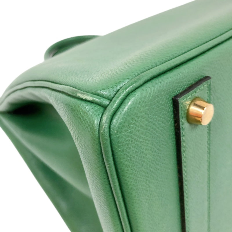 エルメス HERMES バーキン40 □G刻印 （2003年製） ヴェール　ゴールド金具 クシュベル レディース ハンドバッグ