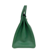 エルメス HERMES バーキン40 □G刻印 （2003年製） ヴェール　ゴールド金具 クシュベル レディース ハンドバッグ