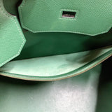 エルメス HERMES バーキン40 □G刻印 （2003年製） ヴェール　ゴールド金具 クシュベル レディース ハンドバッグ