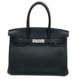 エルメス HERMES バーキン30 □O刻 ブラック SV金具 トゴ レディース ハンドバッグ