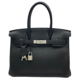 エルメス HERMES バーキン30 □O刻 ブラック SV金具 トゴ レディース ハンドバッグ