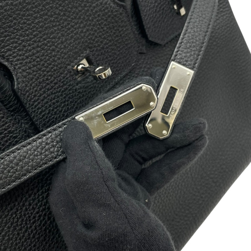 エルメス HERMES バーキン30 □O刻 ブラック SV金具 トゴ レディース ハンドバッグ