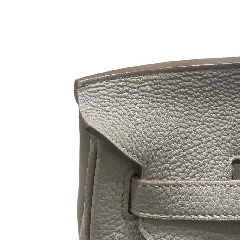 エルメス HERMES バーキン40 □O刻 パールグレー シルバー金具 トゴ