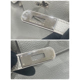 エルメス HERMES バーキン40 □O刻 パールグレー シルバー金具 トゴ レディース ハンドバッグ