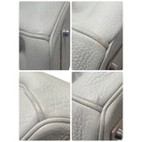 エルメス HERMES バーキン40 □O刻 パールグレー シルバー金具 トゴ レディース ハンドバッグ