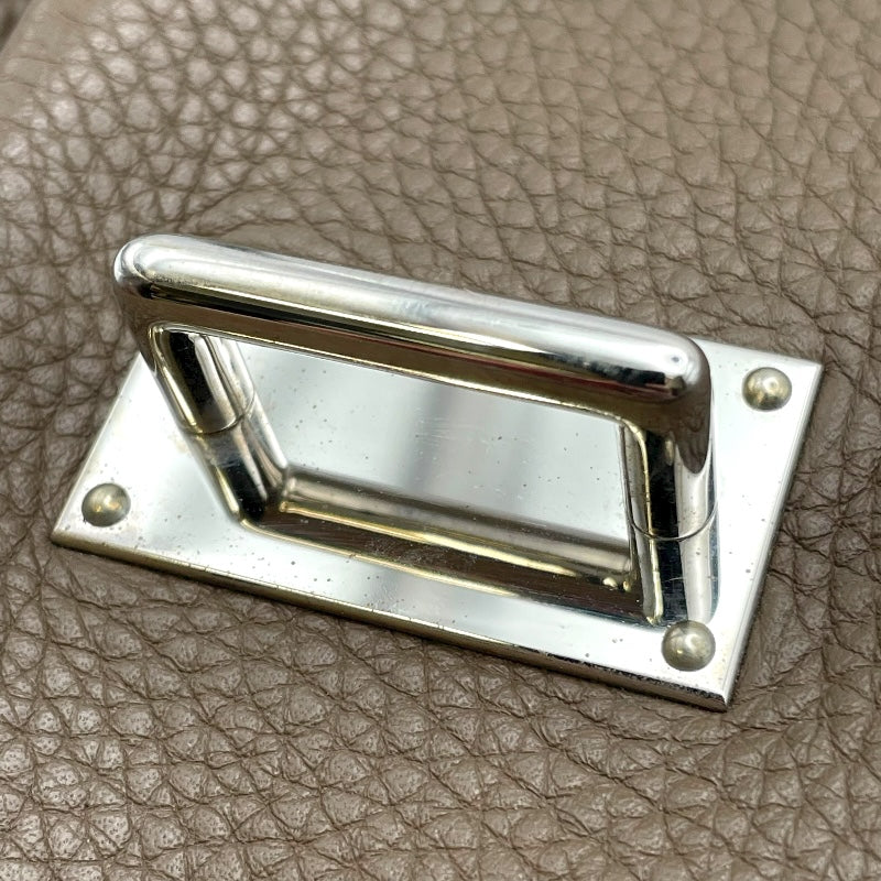 エルメス HERMES スティーブ・ブザス35 T刻印 トープ/SV金具 トリヨンクレマンス レディース ショルダーバッグ