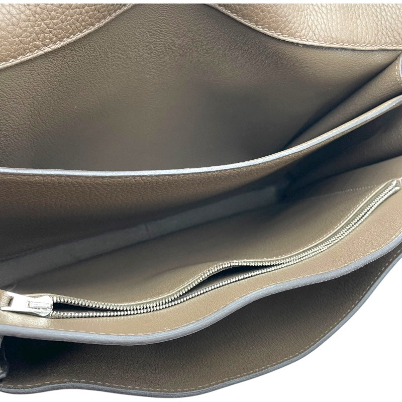 エルメス HERMES スティーブ・ブザス35 T刻印 トープ/SV金具 トリヨンクレマンス レディース ショルダーバッグ