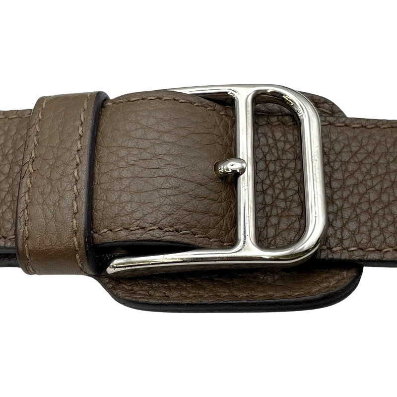 エルメス HERMES スティーブ・ブザス35 T刻印 トープ/SV金具 トリヨンクレマンス レディース ショルダーバッグ