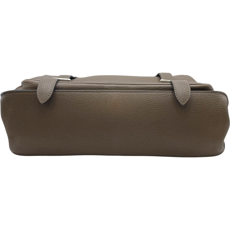 エルメス HERMES スティーブ・ブザス35 T刻印 トープ/SV金具 トリヨンクレマンス レディース ショルダーバッグ