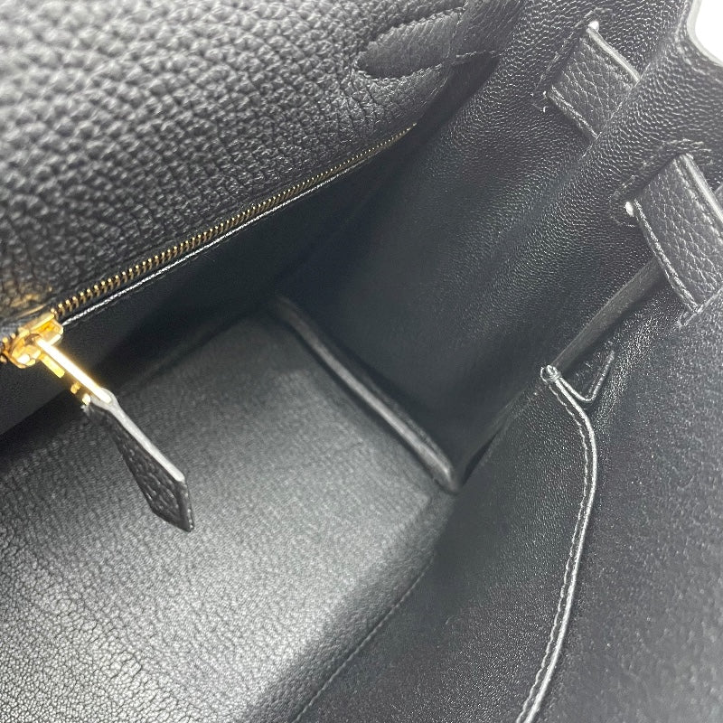 エルメス HERMES ケリー28 内縫い X刻印 ブラック GD金具 トゴ レディース ショルダーバッグ