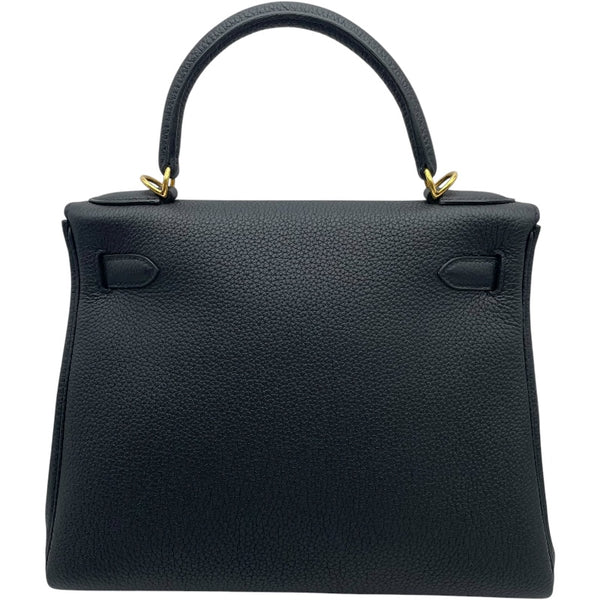 エルメス HERMES ケリー28 内縫い X刻印 ブラック GD金具 トゴ レディース ショルダーバッグ