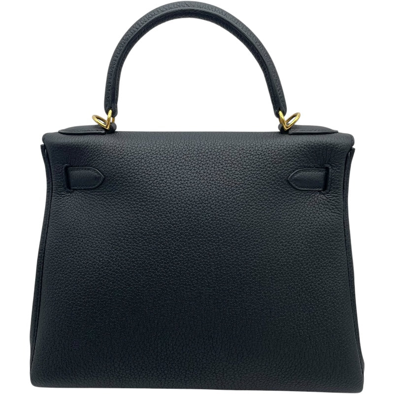 エルメス HERMES ケリー28 内縫い X刻印 ブラック GD金具 トゴ レディース ショルダーバッグ