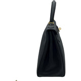 エルメス HERMES ケリー28 内縫い X刻印 ブラック GD金具 トゴ レディース ショルダーバッグ