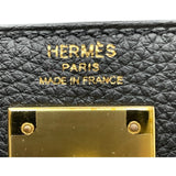 エルメス HERMES ケリー28 内縫い X刻印 ブラック GD金具 トゴ レディース ショルダーバッグ