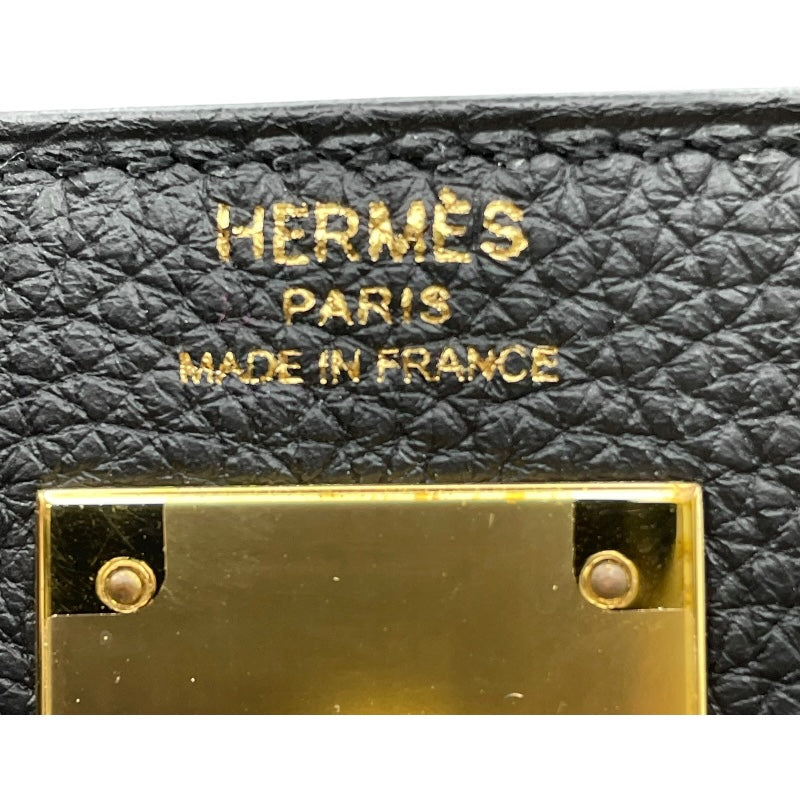 エルメス HERMES ケリー28 内縫い X刻印 ブラック GD金具 トゴ レディース ショルダーバッグ