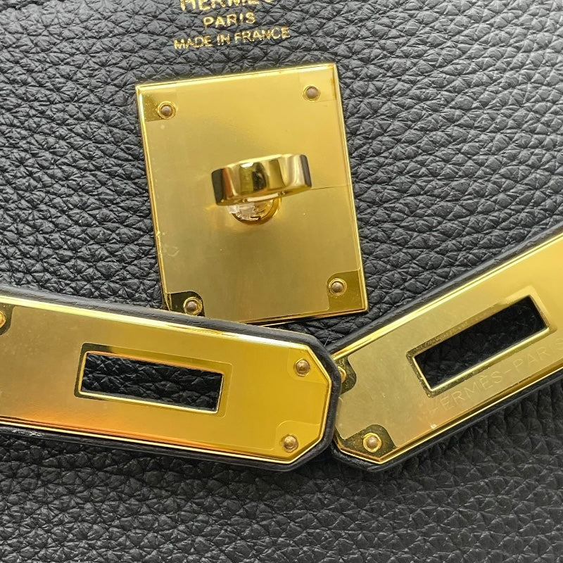 エルメス HERMES ケリー28 内縫い X刻印 ブラック GD金具 トゴ レディース ショルダーバッグ
