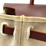 エルメス HERMES エールバッグPM □G刻 ブラウン GD金具 トワル ユニセックス ショルダーバッグ