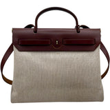 エルメス HERMES エールバッグPM □G刻 ブラウン GD金具 トワル ユニセックス ショルダーバッグ