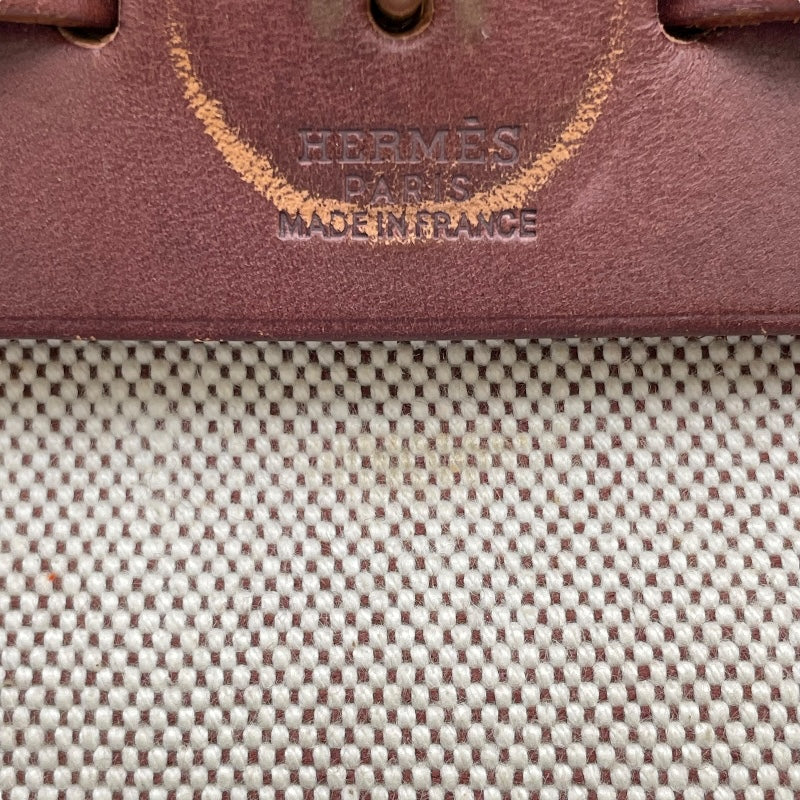 エルメス HERMES エールバッグPM □G刻 ブラウン GD金具 トワル ユニセックス ショルダーバッグ