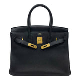 エルメス HERMES バーキン30 □R刻 ブラック GD金具 トゴ レディース ハンドバッグ