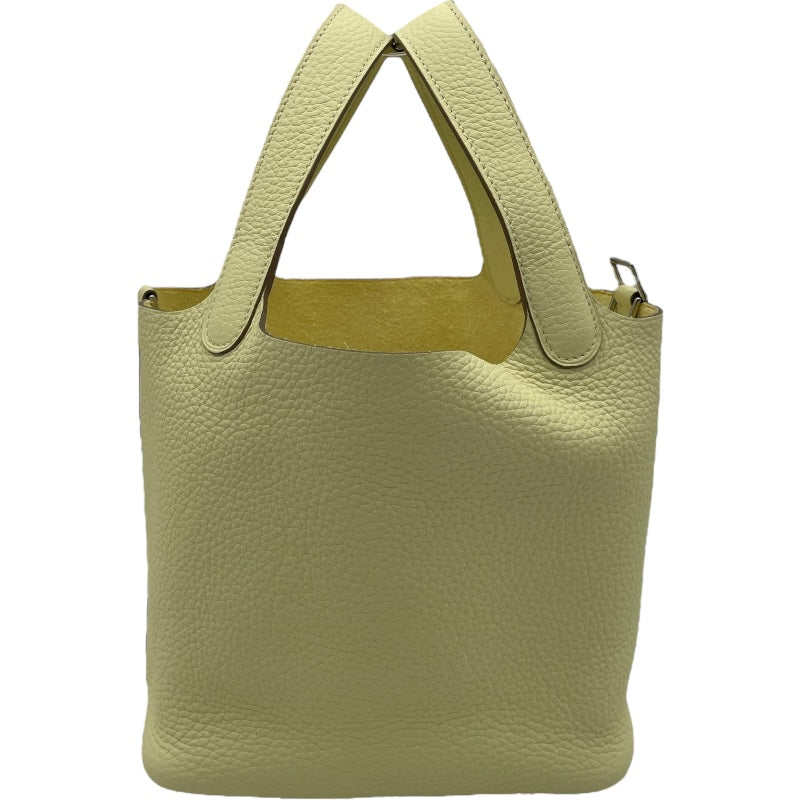 エルメス HERMES ピコタンロックPM W刻 ジョーヌミルトン トリヨン レディース ハンドバッグ