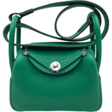 エルメス HERMES リンディ ミニ W刻印 ヴェールヴェルティゴ SV金具 トリヨン レディース ショルダーバッグ