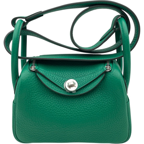 エルメス HERMES リンディ ミニ W刻印 ヴェールヴェルティゴ SV金具 トリヨン レディース ショルダーバッグ