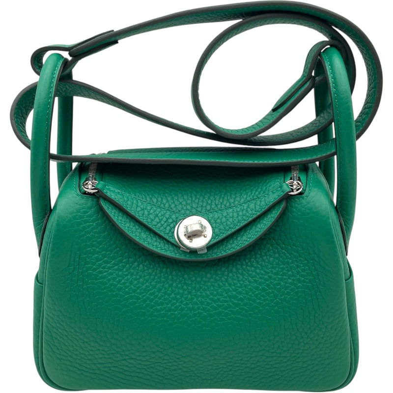 エルメス HERMES リンディ ミニ W刻印 ヴェールヴェルティゴ SV金具 トリヨン レディース ショルダーバッグ