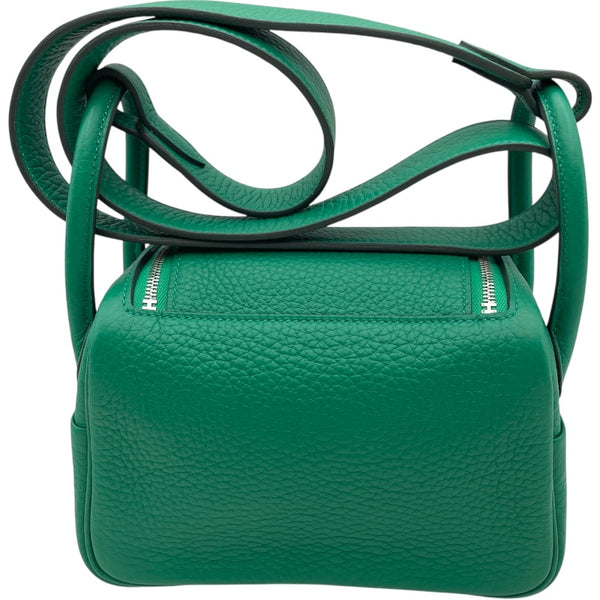 エルメス HERMES リンディ ミニ W刻印 ヴェールヴェルティゴ SV金具 トリヨン レディース ショルダーバッグ