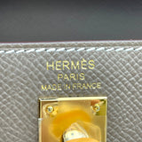 エルメス HERMES ケリー25 外縫い K刻印 エトゥープ GD金具 エプソン レディース ショルダーバッグ