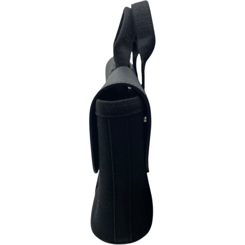 エルメス HERMES ヴァルパライソロングPM ブラック SV金具 トワル レディース ハンドバッグ