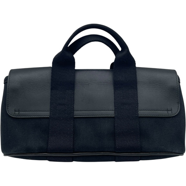 エルメス HERMES ヴァルパライソロングPM ブラック SV金具 トワル レディース ハンドバッグ