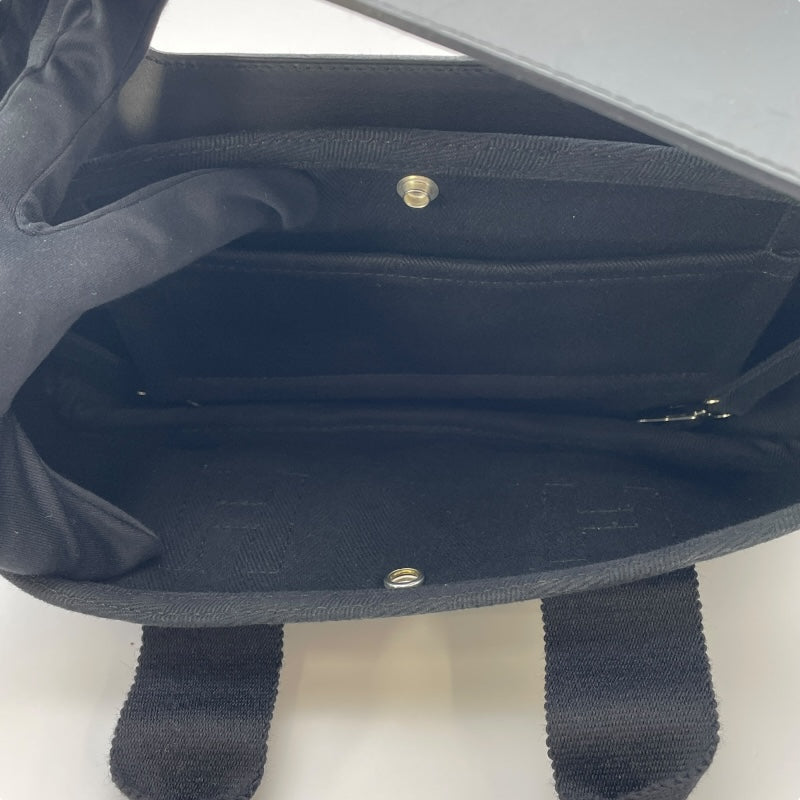 エルメス HERMES ヴァルパライソロングPM ブラック SV金具 トワル レディース ハンドバッグ