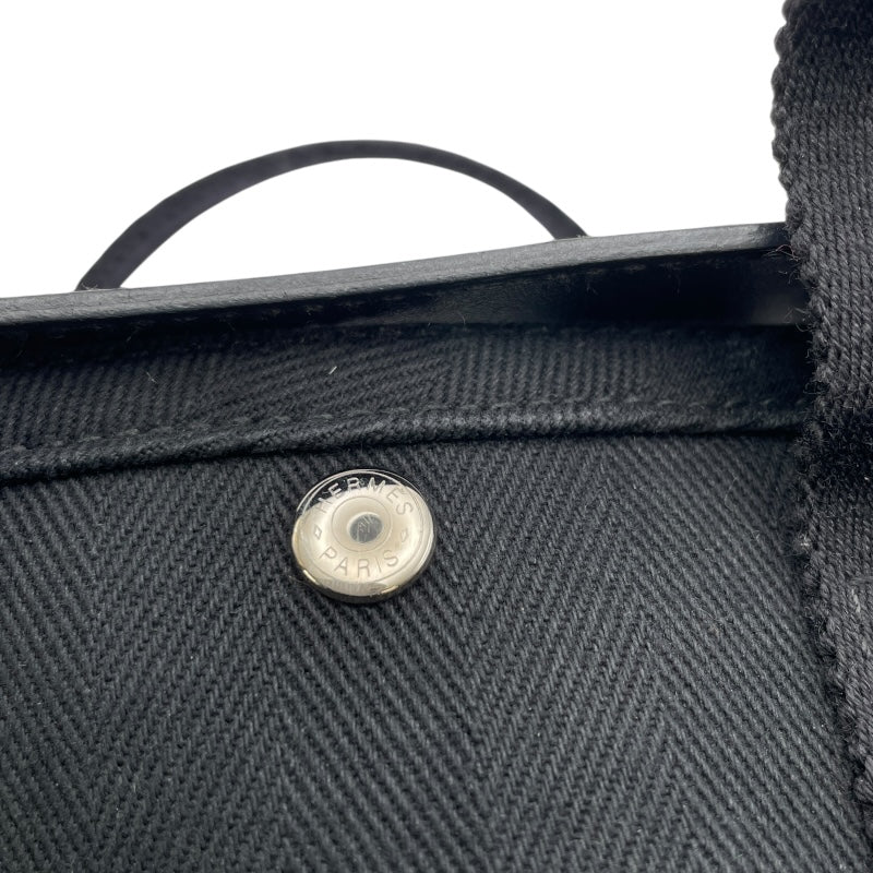 エルメス HERMES ヴァルパライソロングPM ブラック SV金具 トワル レディース ハンドバッグ