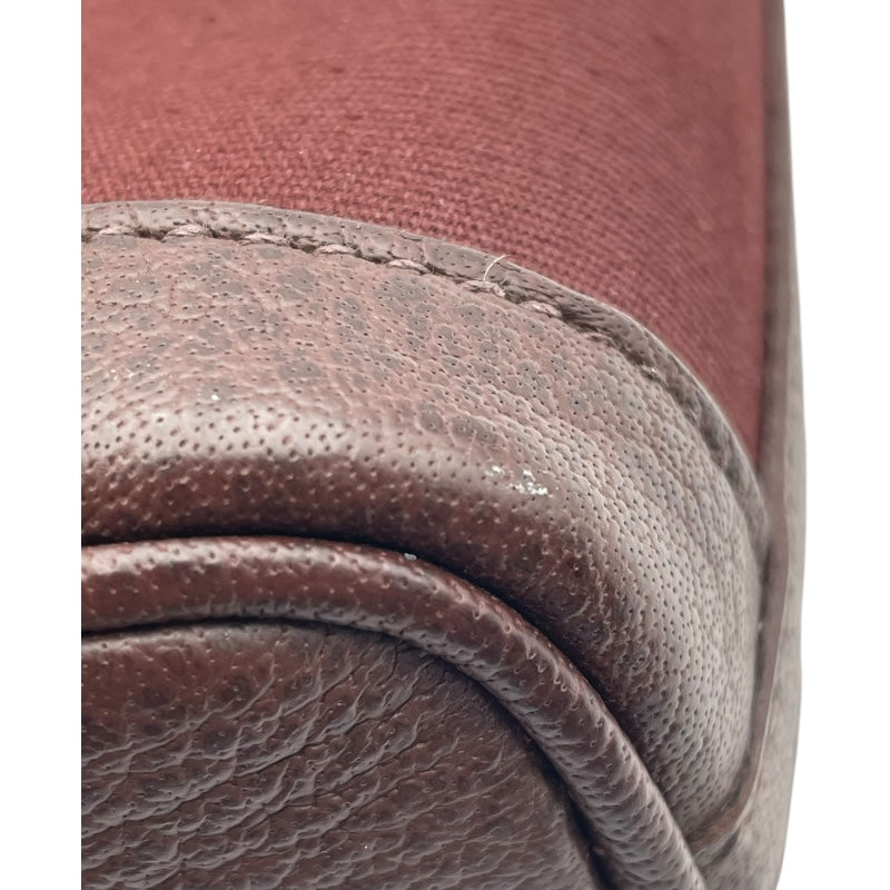 エルメス HERMES ガーデンファイルPM　▢I刻 ブラウン トワル レディース ハンドバッグ